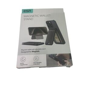 ESR Magnetic Wallet, 5 Card Holder, Adjustable Stand Brown